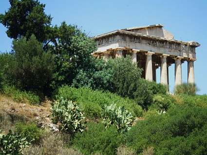 temple of hephaistos, prickly pears